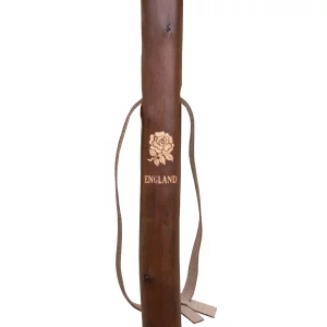 Jagdstock aus Kastanienholz mit Rosen- und England-Logo