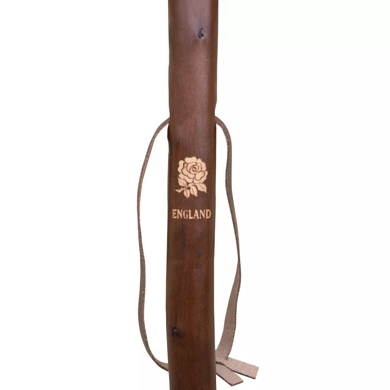 Jagdstock aus Kastanienholz mit Rosen- und England-Logo