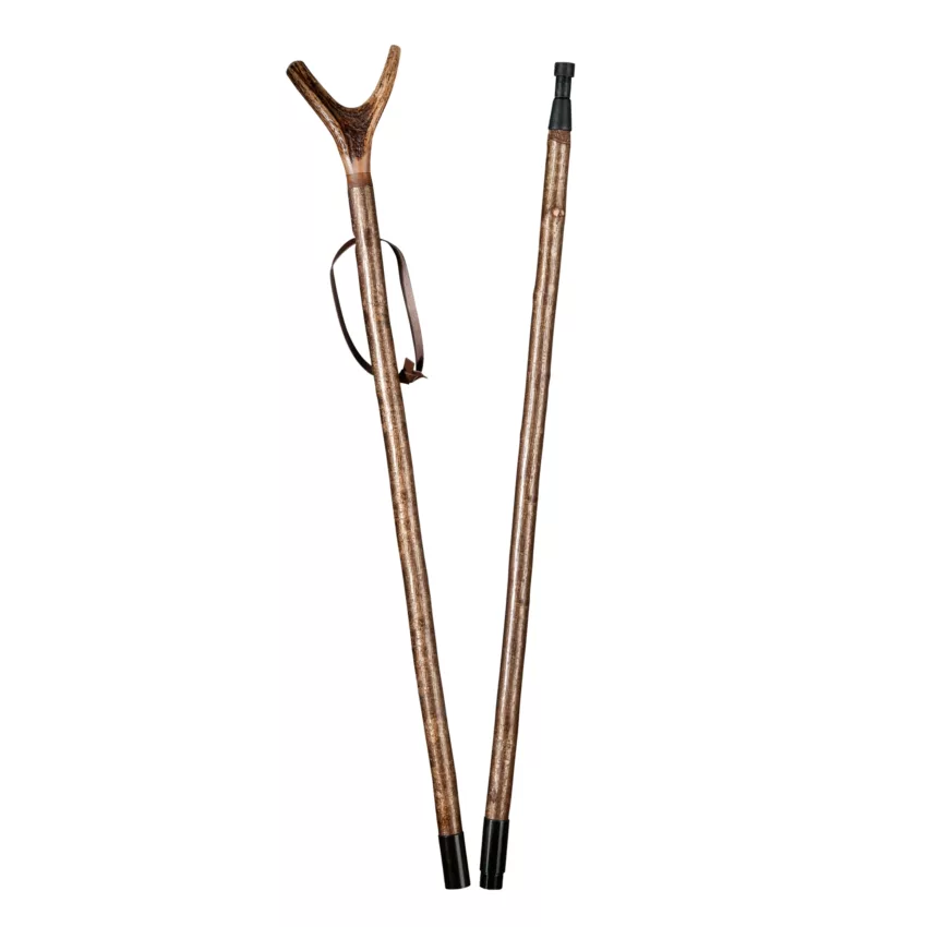 Jagdstock aus Hirschgeweih, zweiteilig, 170 cm