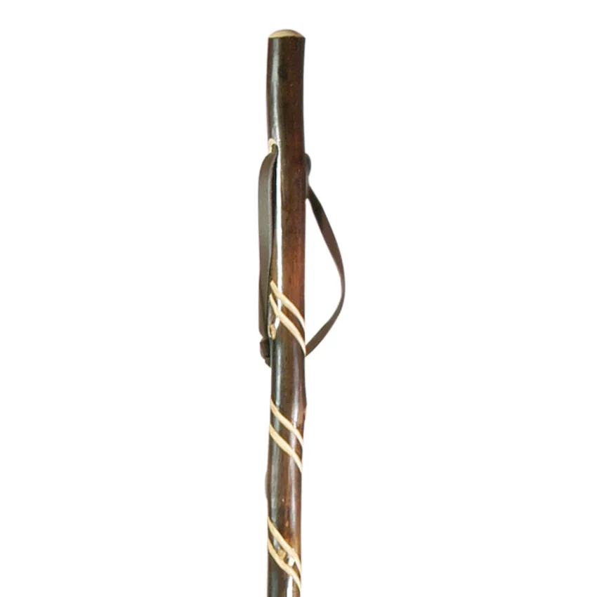 Jagdstock aus Kastanienholz mit Spirale, 122 cm
