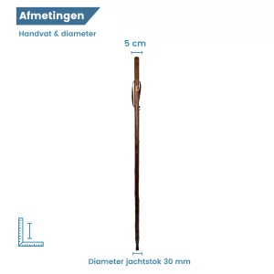 Kastanienholz-Jagdstock, Mann mit Hund beim Schießen, Durchmesser