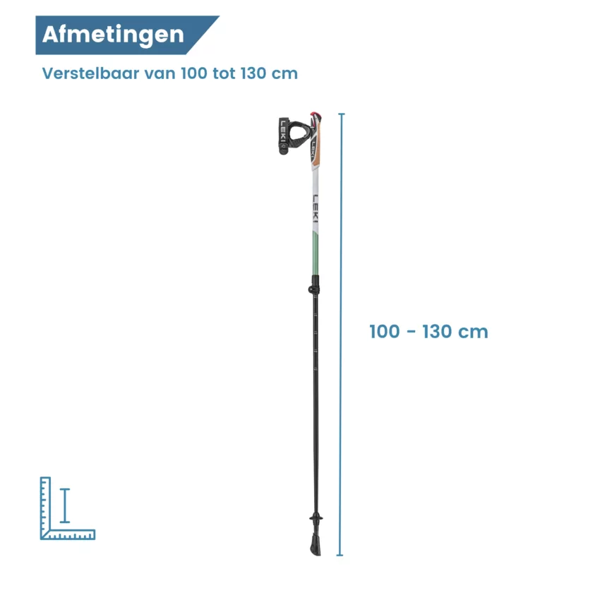 Nordic Walking Stock „Spin Shark“ SL, grün, Maße