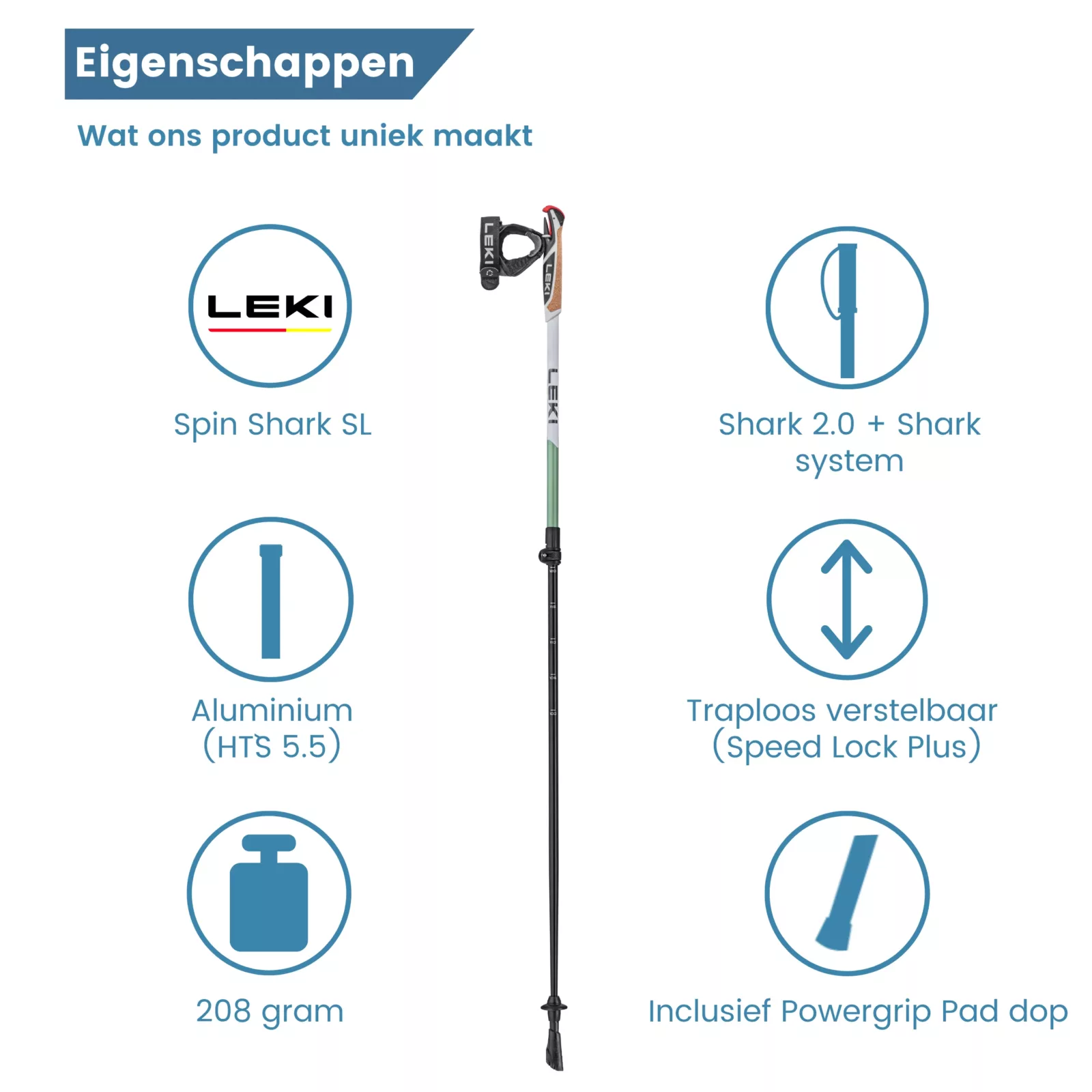 Eigenschaften des neuen Wanderstocks