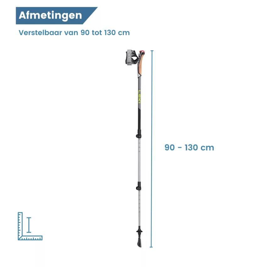 Maße des Traveller-Nordic Walking Stocks