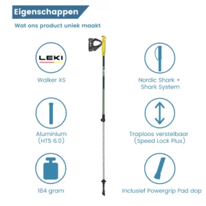 Eigenschaften des Nordic Walking Stocks „Walker XS“