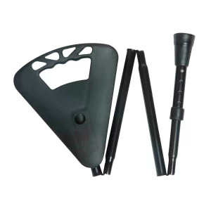 Gehstock mit Sitz, schwarz