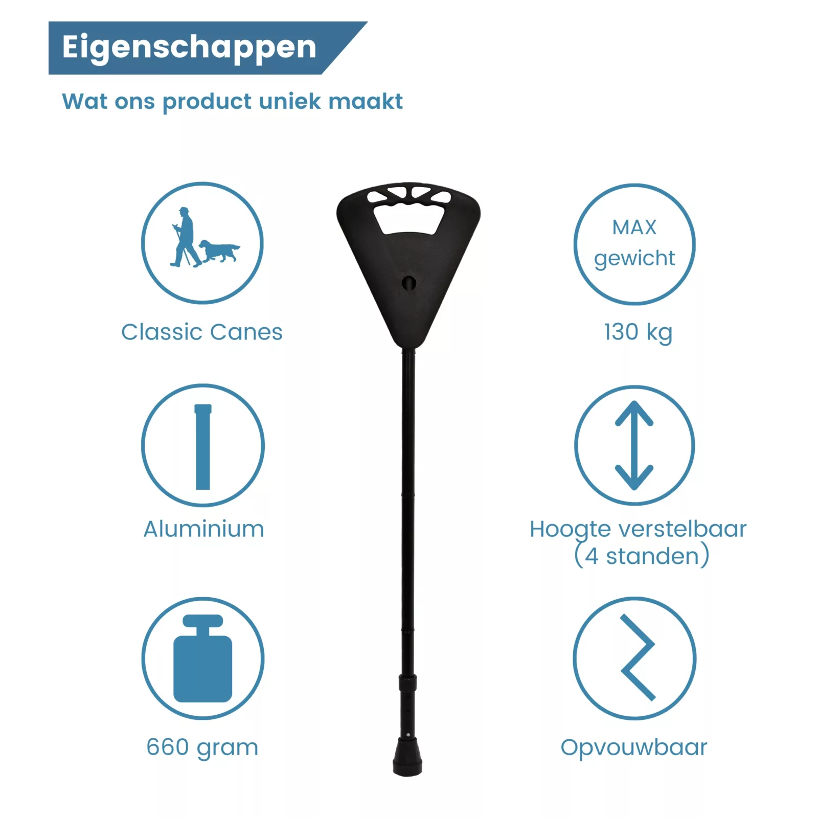 Eigenschaften Sitzstock schwarz