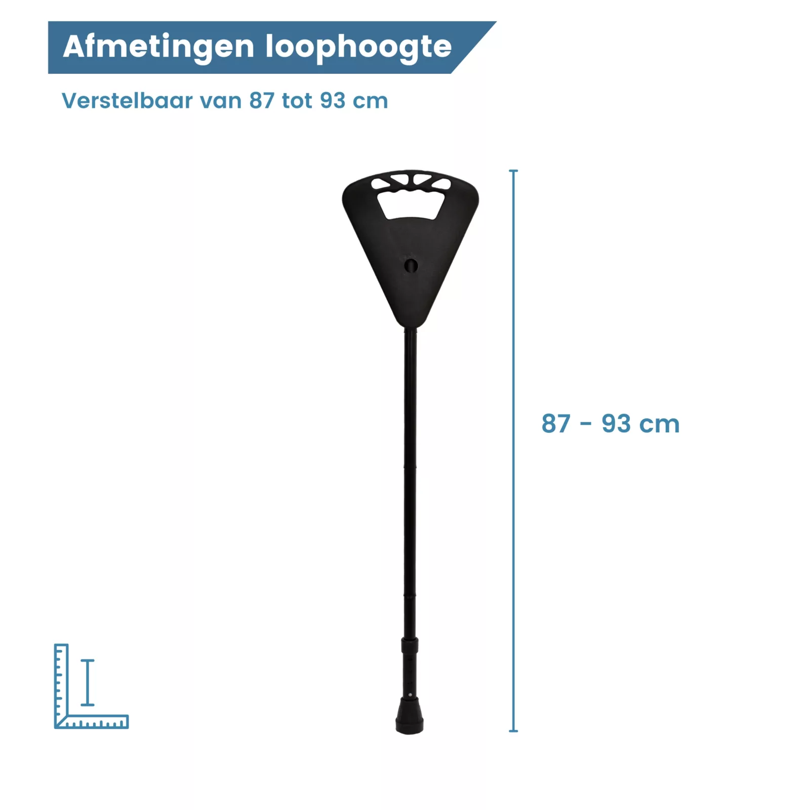 Maße: Gehhöhe, Sitzstock, schwarz