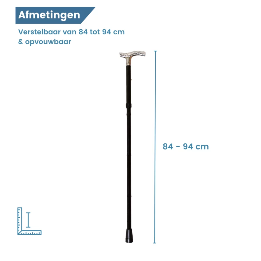 Abmessungen des verchromten Griffs