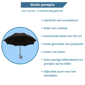 Info Regenschirm schwarz