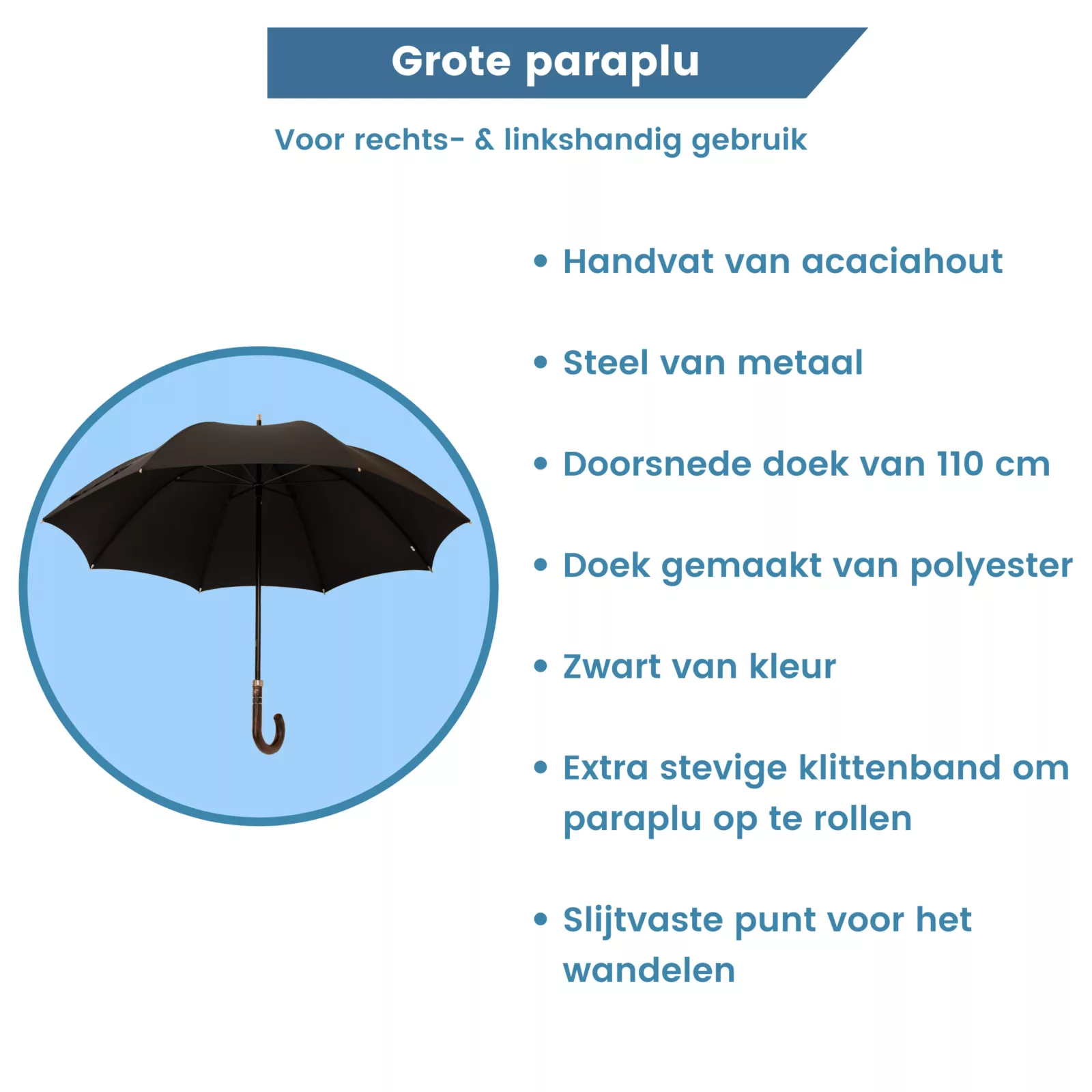 Info Regenschirm schwarz