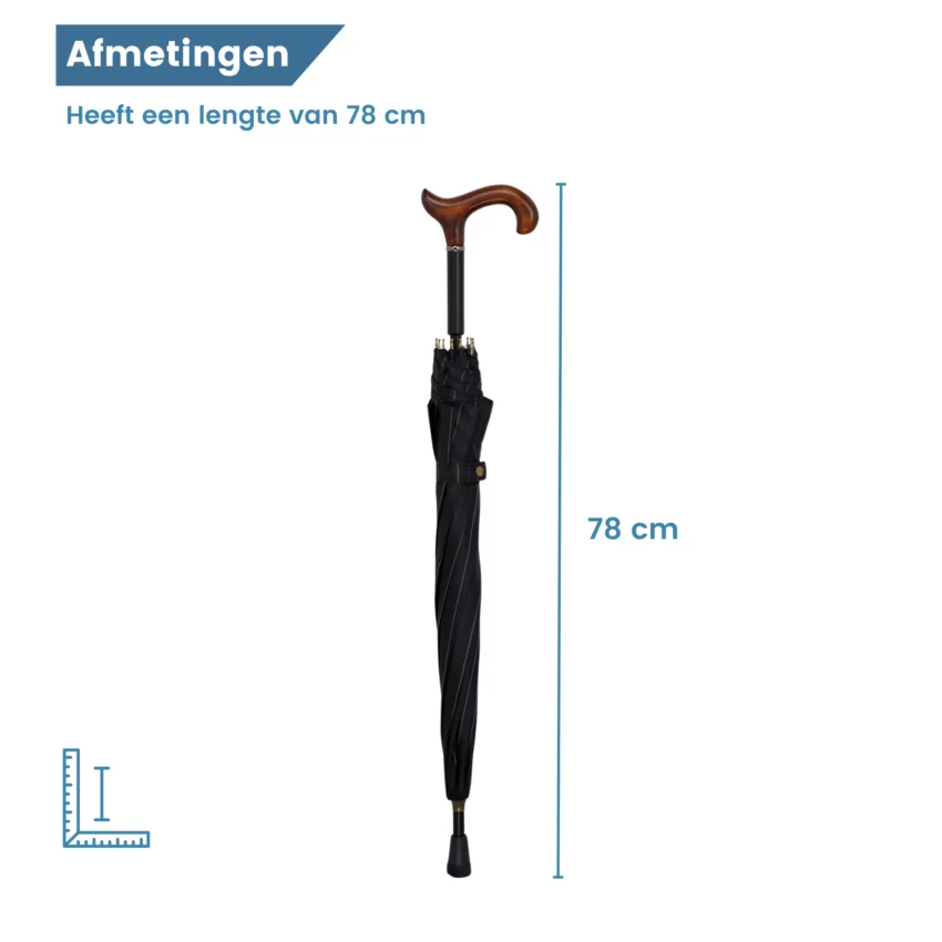 Maße des dunkelgrauen Schirmstocks