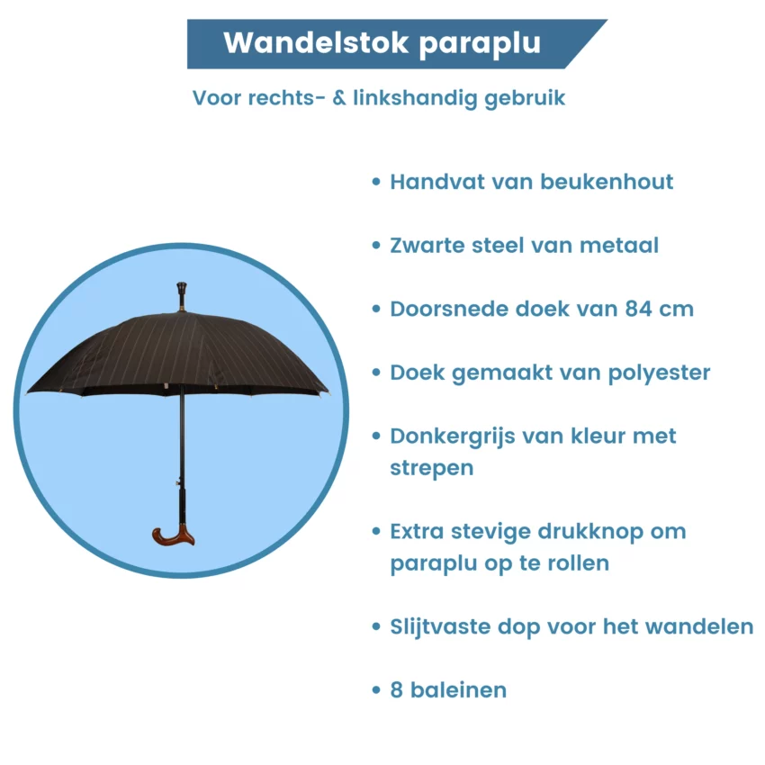 Schirmstock dunkelgrau – Informationen