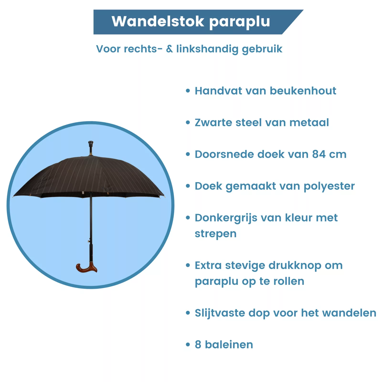 Schirmstock dunkelgrau – Informationen