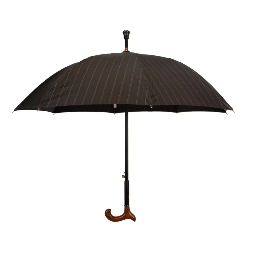 Schirmstock, 78 cm lang, dunkelgrau (ausgeklappt)