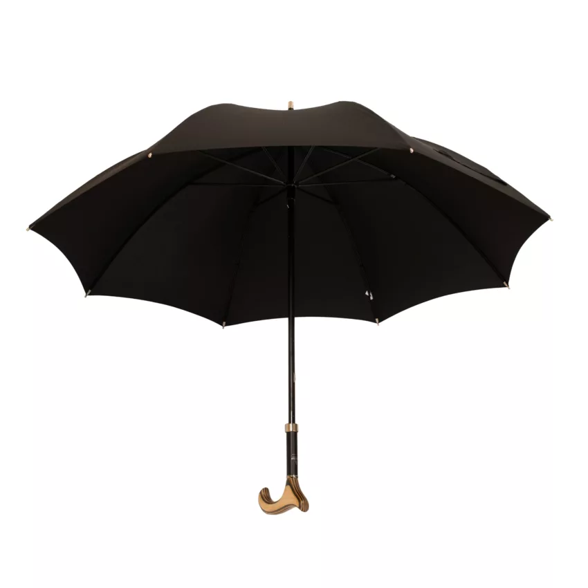 Schirmstock, 92 cm lang, schwarz, Derby-Griff, insgesamt