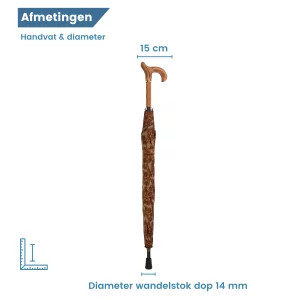 Durchmesser des Wanderstocks mit Regenschirm