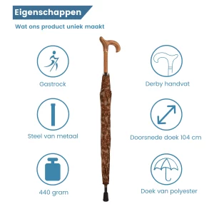 Eigenschaften des Schirmstocks in Beige