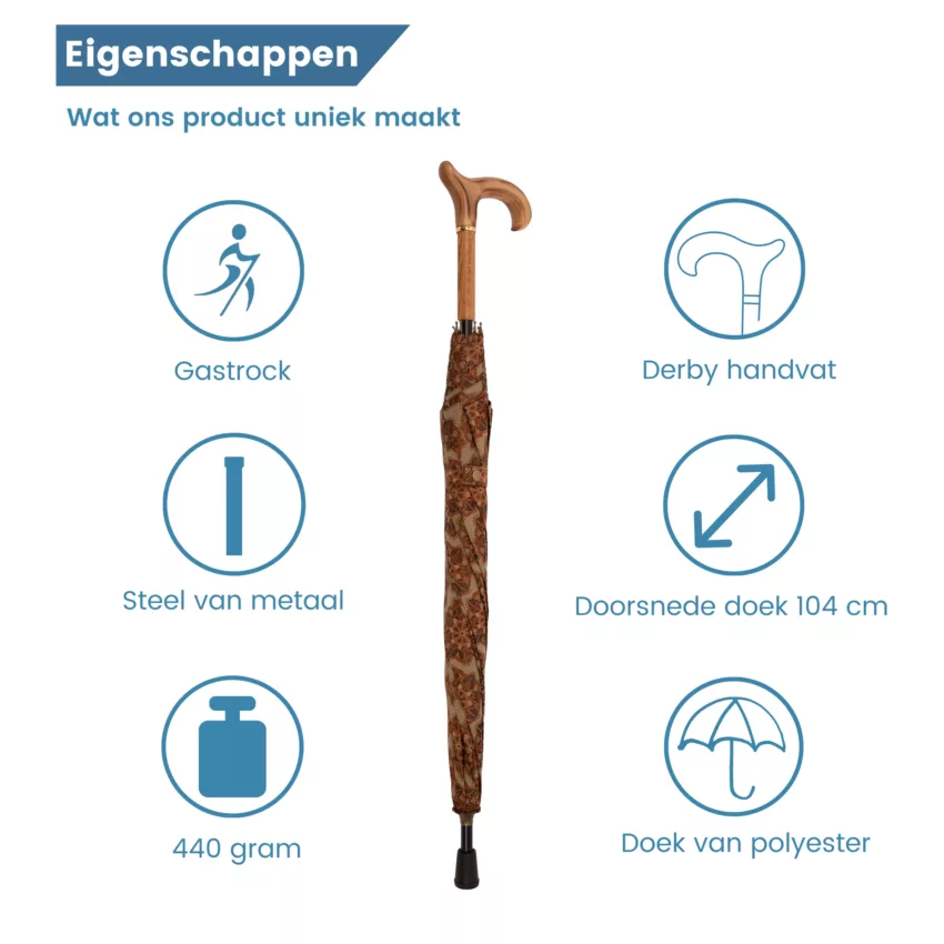 Eigenschaften des Schirmstocks in Beige