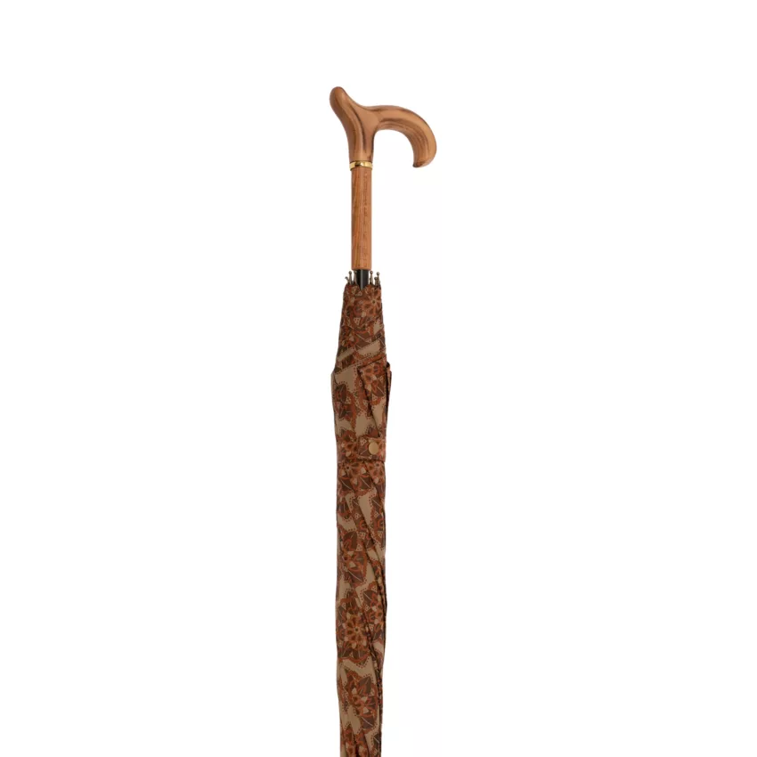 Schirmstock aus italienischem Satinstoff, beige