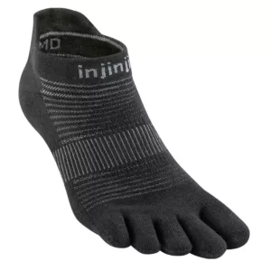 Zehensocken 40,5 bis 44, leicht, unsichtbar, Coolmax, schwarz