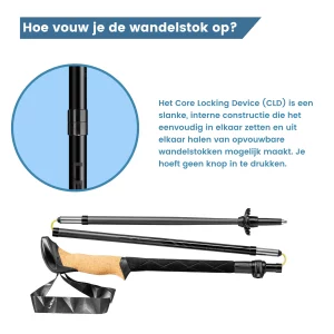 Wie klappt man den Wanderstock zusammen?