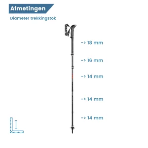 Trekkingstöcke Makalu antishock , faltbar, Carbon