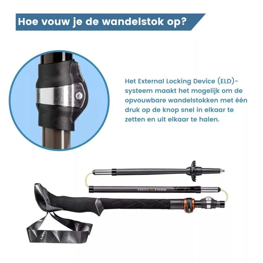 Wie klappt man den Wanderstock zusammen?