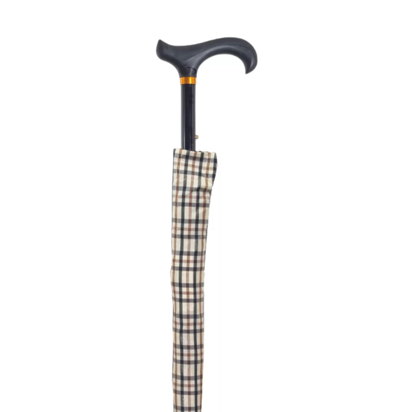 Ausziehbarer Gehstock mit Schirmstock 2-in-1, beige