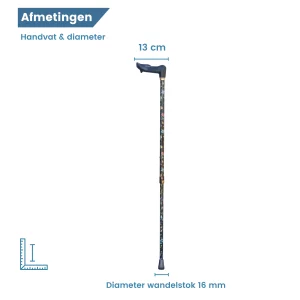 Durchmesser des Wanderstocks verstellbar, ergonomischer Griff links