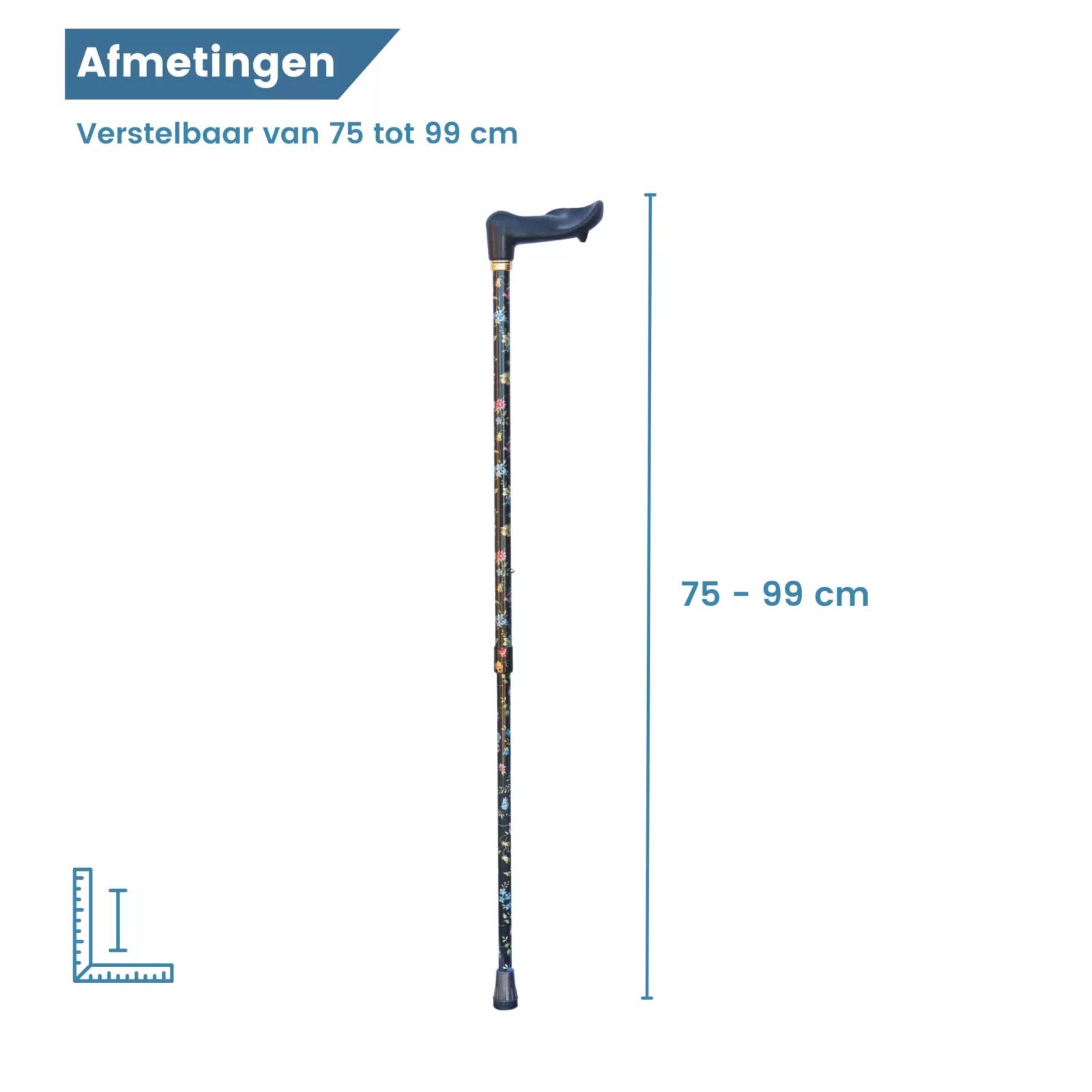 Längenverstellbar von 75 bis 99 cm