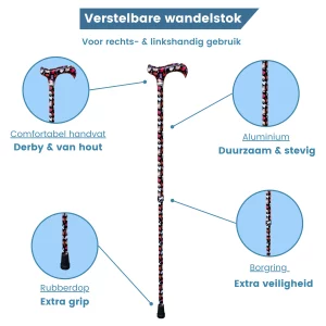 Wanderstock mit Katzen-Upside-Down-Design