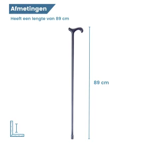 Gehstock aus Buchenholz, marineblau, Maße