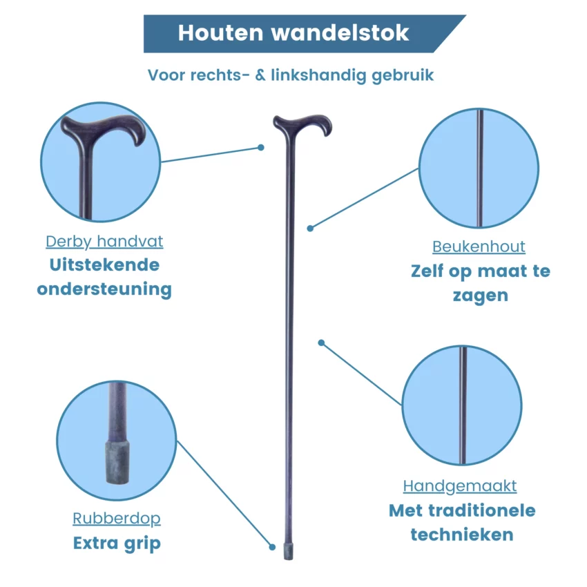 Eigenschaften des blauen Wanderstocks