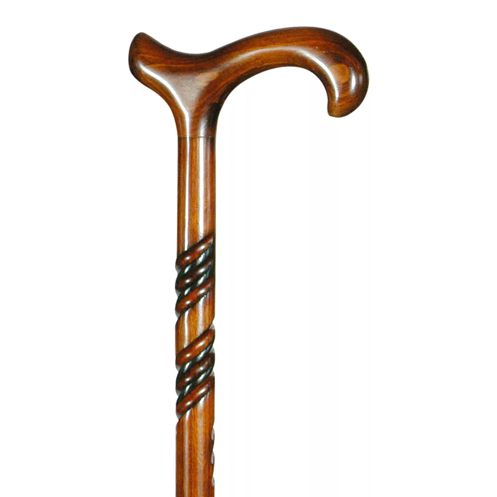 Gehstock aus Buchenholz, spiralförmig