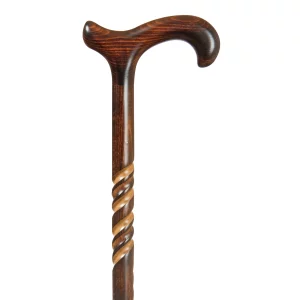 Holz-Gehstock mit Spirale