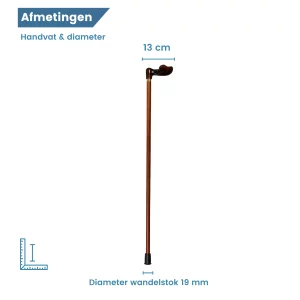 Durchmesser des ergonomischen Gehstocks