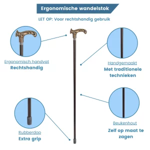 Ergonomischer Wanderstock mit laminiertem Griff (USP)