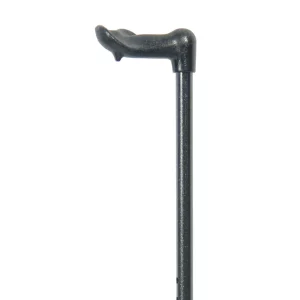 Ergonomischer Gehstock, für Linkshänder, verstellbar, schwarz