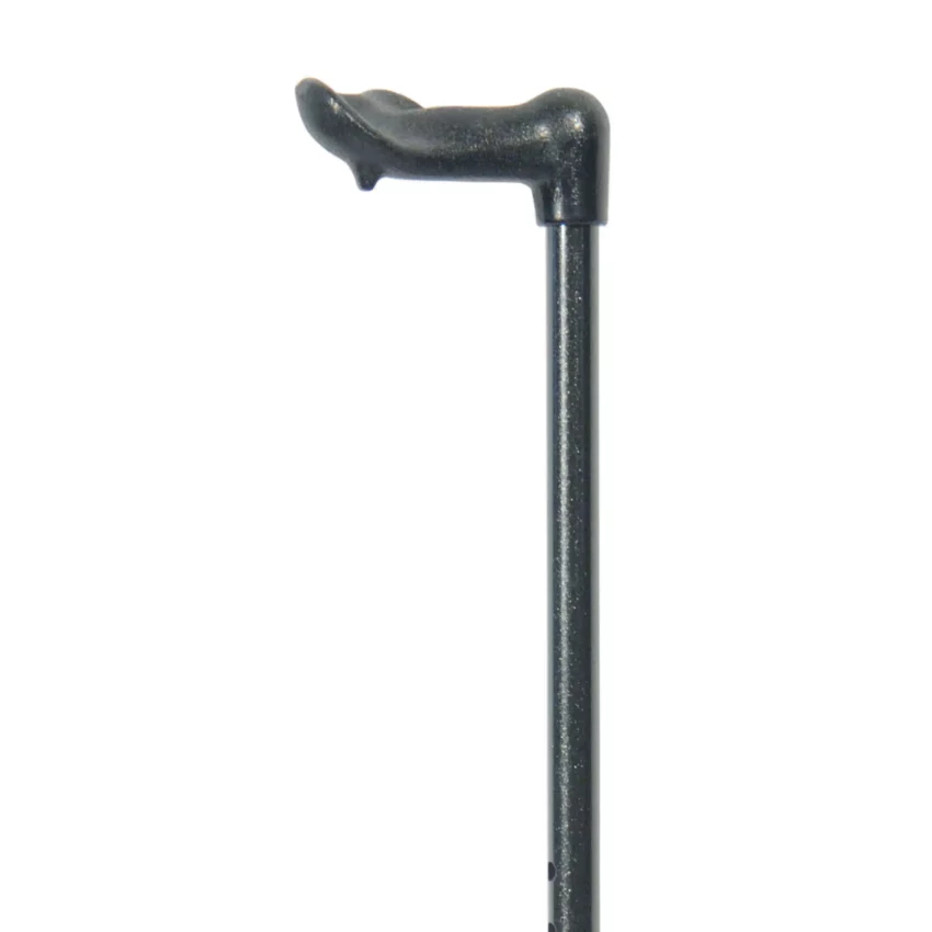 Ergonomischer Gehstock, für Linkshänder, verstellbar, schwarz