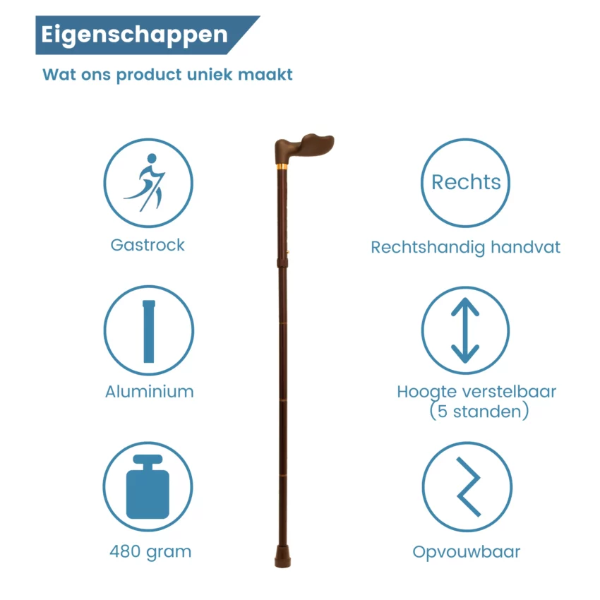 Ergonomischer Gehstock faltbar – Eigenschaften