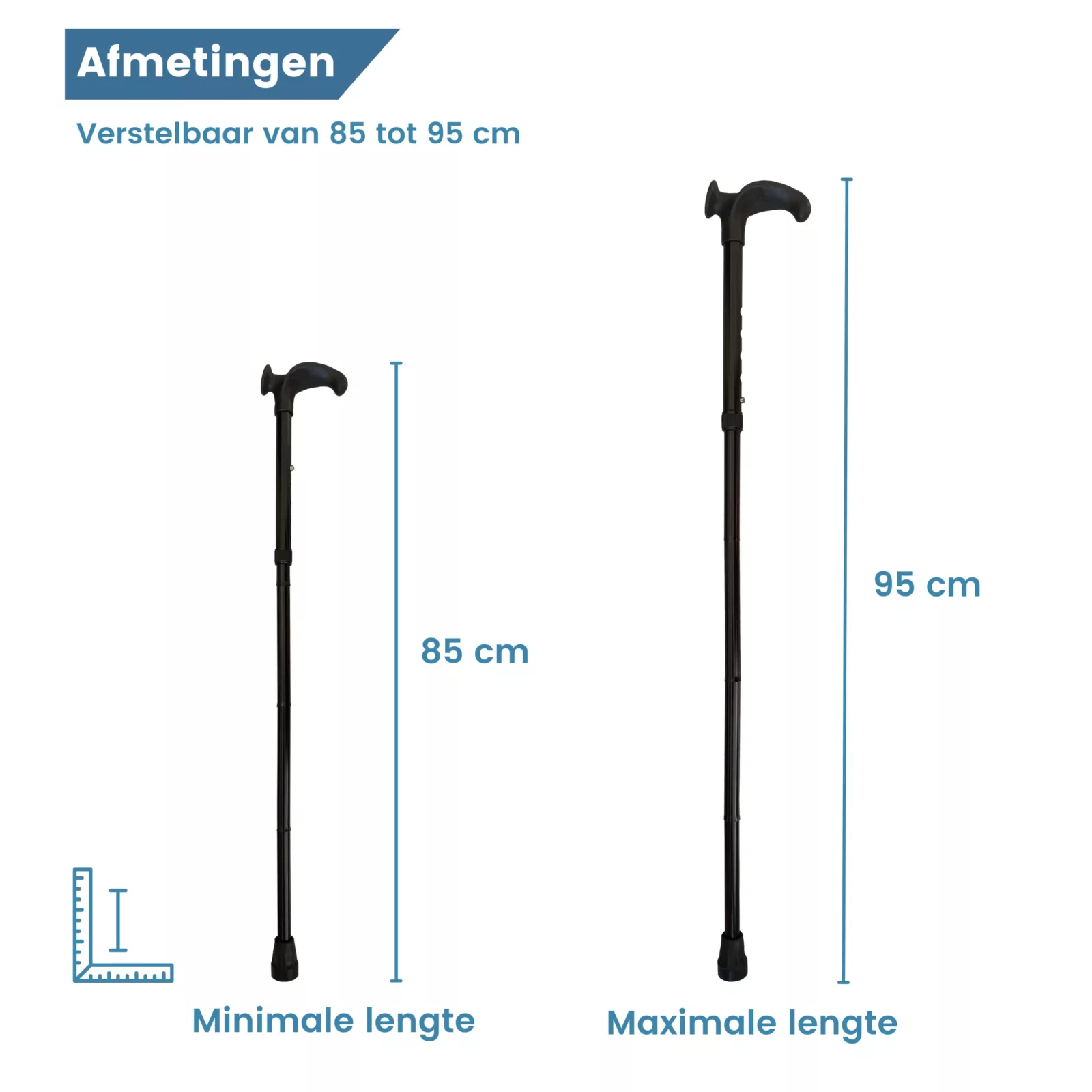Maße des Wanderstocks