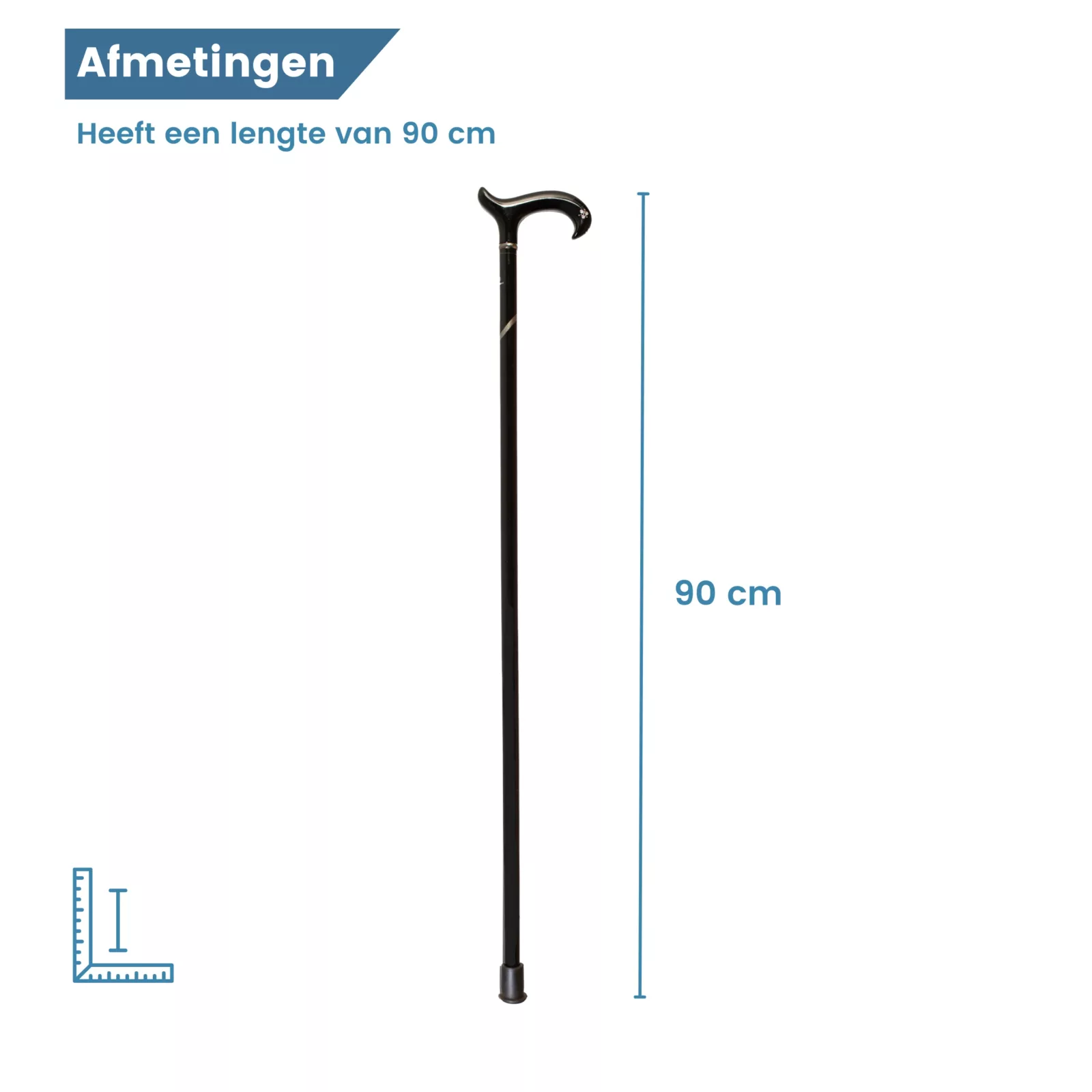 Länge 90 cm, Wanderstock aus Hartholz