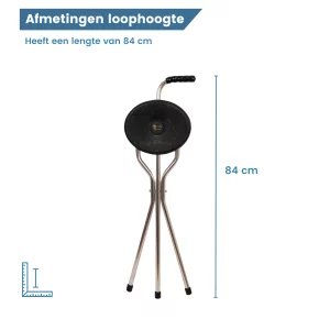 Sitzstock mit Dreibein und Griff