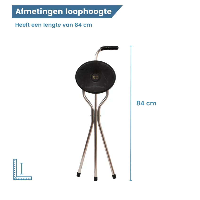 Sitzstock mit Dreibein und Griff