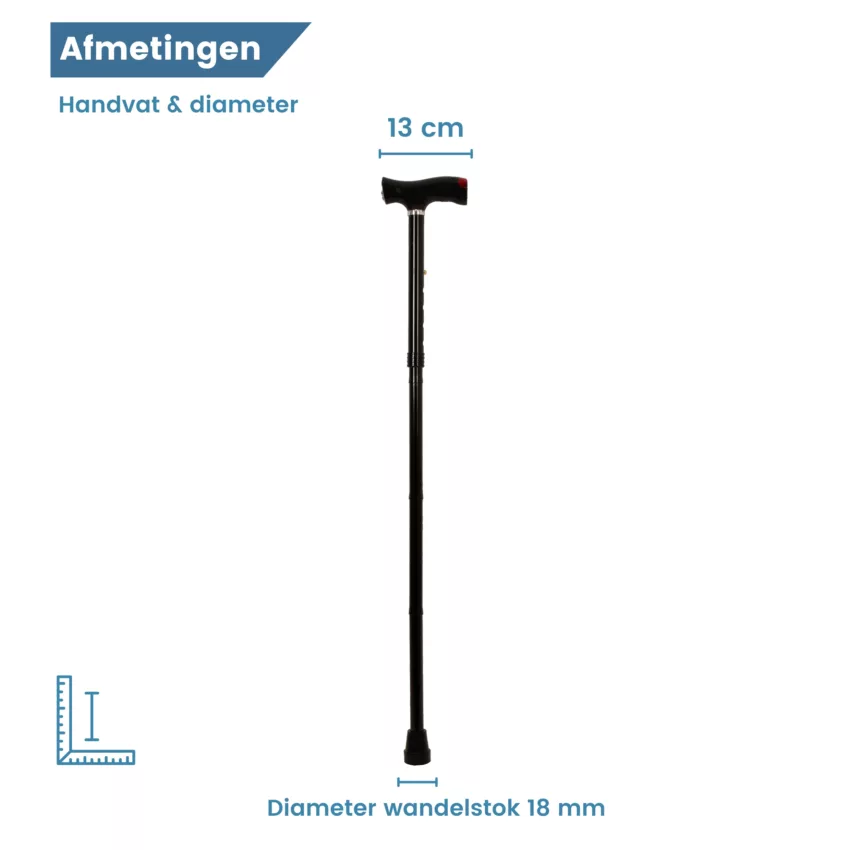 Durchmesser des faltbaren Gehstocks
