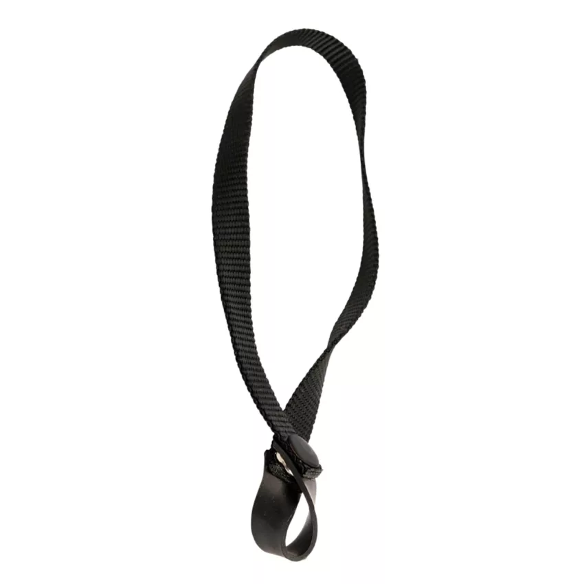 Stock-Handschlaufe mit Druckknopfverschluss, schwarz