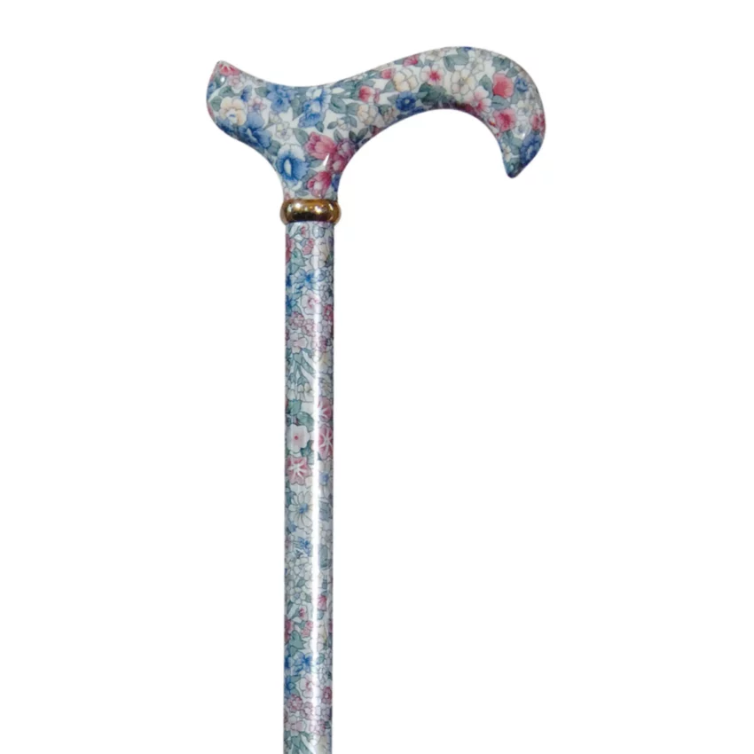 verstellbarer Wanderstock mit Blumenmotiv