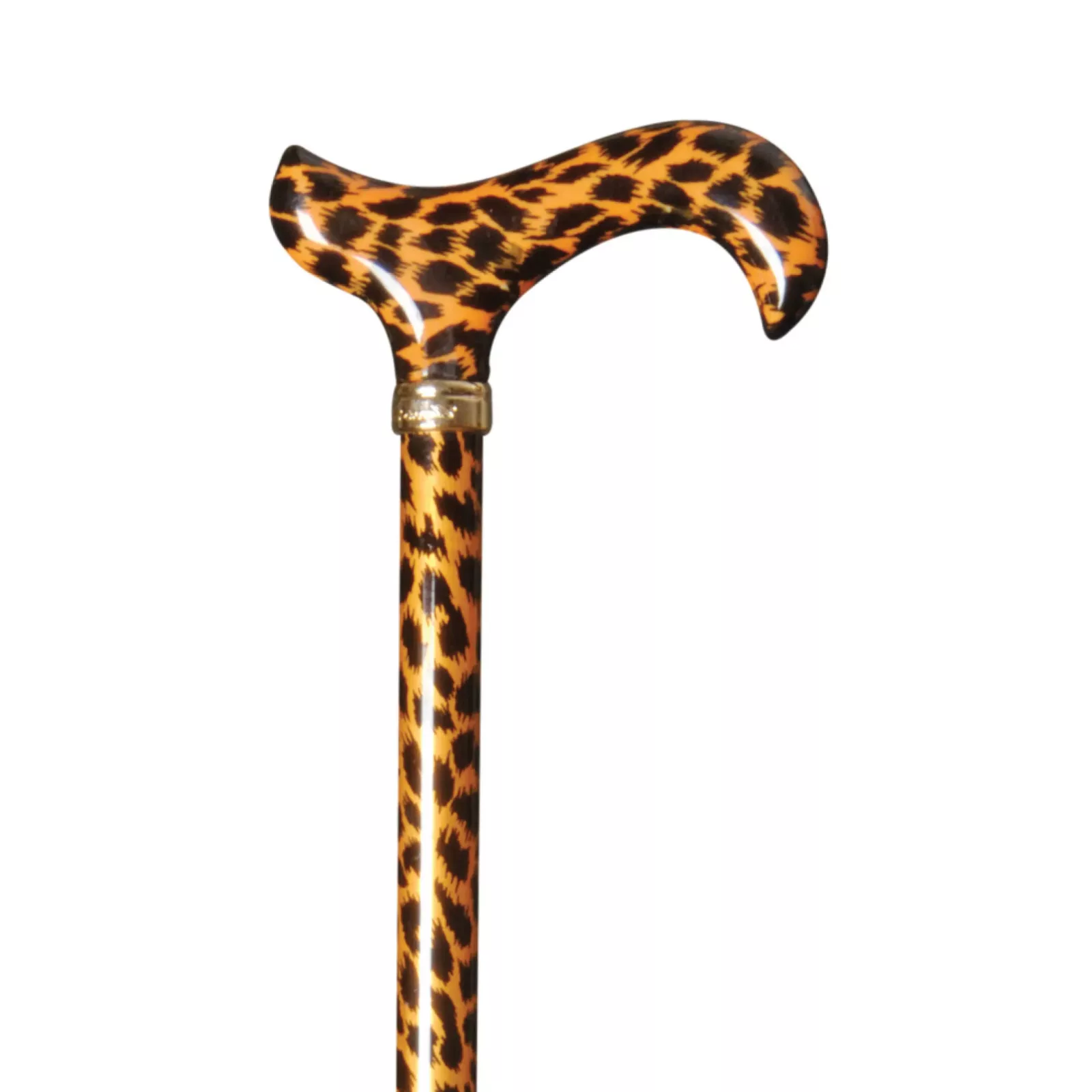 Höhenverstellbarer Gehstock „Goldener Leopard“