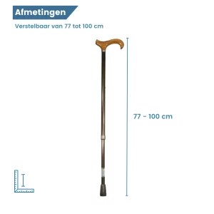 Maße des Höhenverstellbaren Gehstocks XL